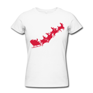 Girlie-Shirt+Santas+Schlitten+rot%2Fwei%C3%9F